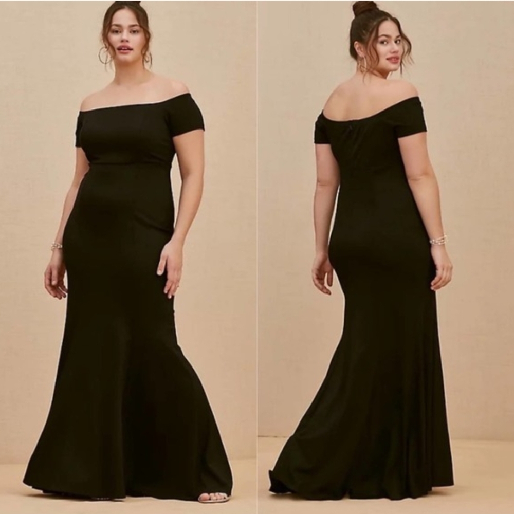 Torrid Black Off-Shoulder Maxi Dress